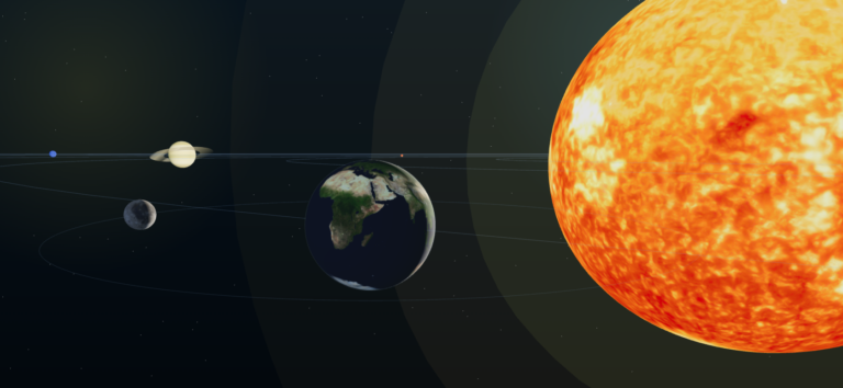 Une petite escapade dans l&rsquo;espace : ma simulation 3D en temps réel.