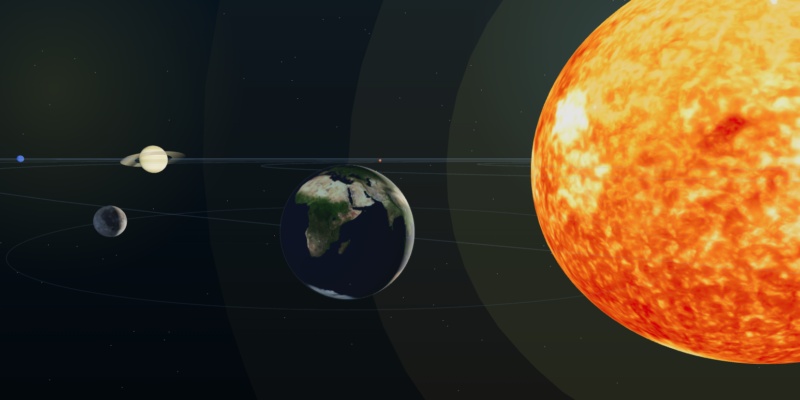 Une petite escapade dans l&rsquo;espace : ma simulation 3D en temps réel.