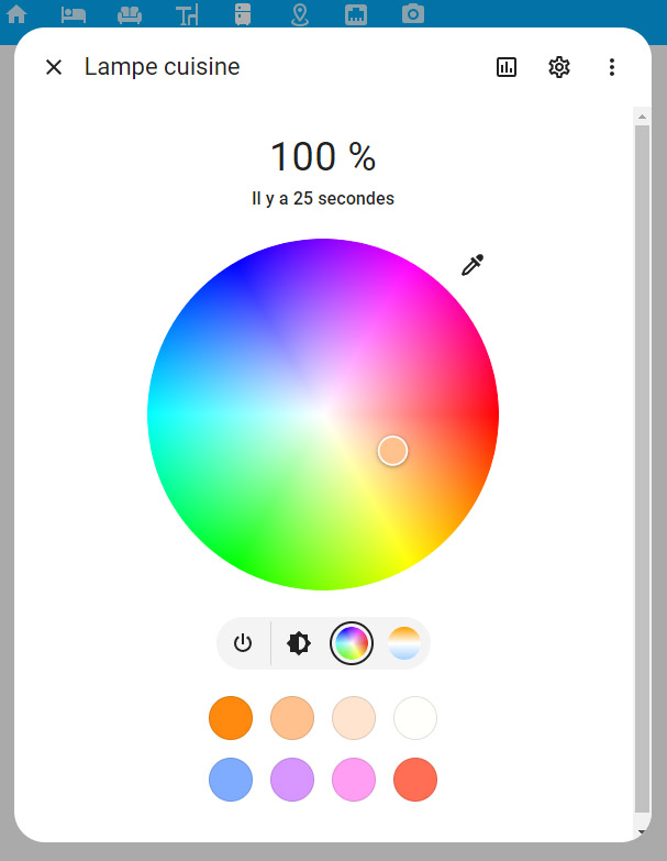 Home assistant choisir couleur lampe