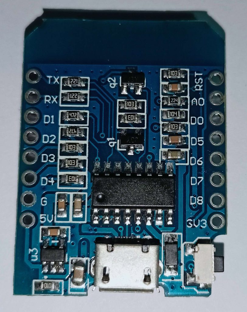 Boîtier pour ESP8266, vue de côté